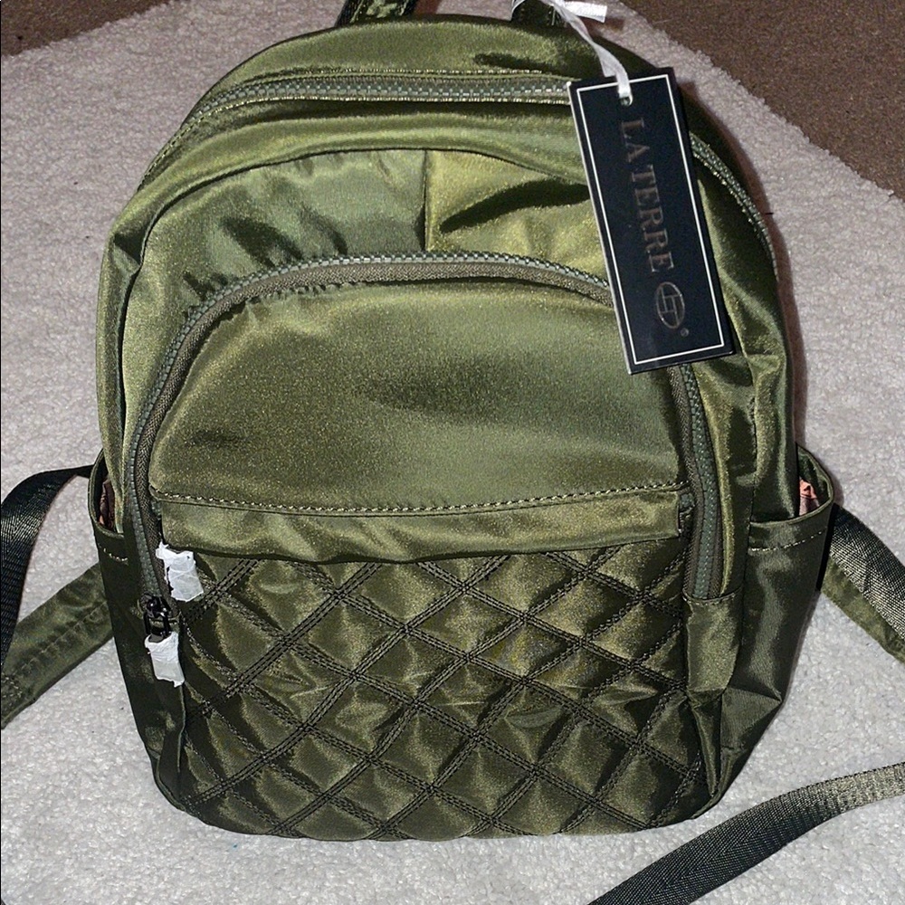 La Terre Olive backpack NWT